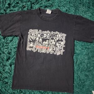 Vintage No Doubt Rock Steady Tour 2002 Tee Black Ska Punk Band Shirt